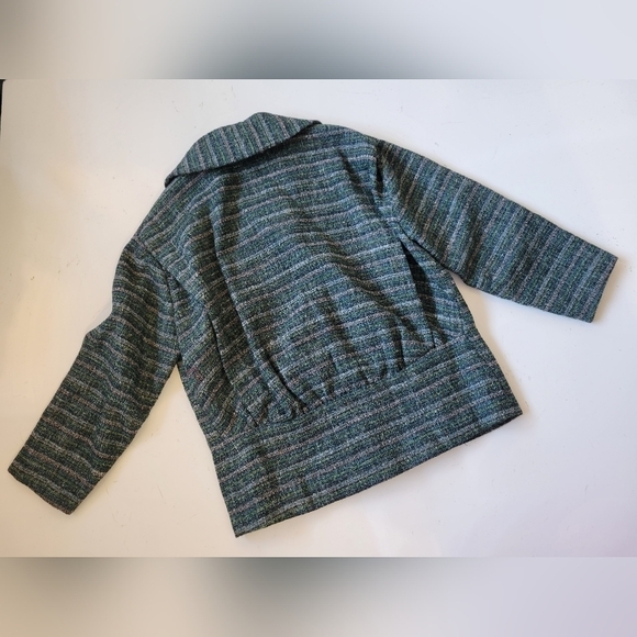 Vntg Mitsukoshi Striped Blazer in Green Size Small? - Picture 10 of 14